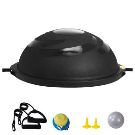 Half Exercise Ball Trainer, 26 inch Balance Ball Trainer, 1500lbs Capacity Stability Ball, Yoga Ball with Resistance Bands & Foot Pump
