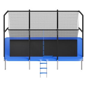 Outdoor Trampoline, 8 x 14FT Rectangle Trampoline, ASTM Approved Recreational Trampolines with Enclosure Net, Max 265 lbs Weight Capacity