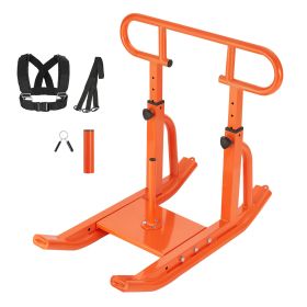 Weight Sled, Steel Power Sled, Fitness Training Sleds for Athletic Exercise Speed Improvement, Workout Equipment with Adjustable Height Handle (Default: Default)