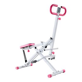 Squat Machine, Deep Squat Rowing Machine for Home, Easy Setup & Foldable Exercise Equipment (Product Style: 3-Rope Pink)