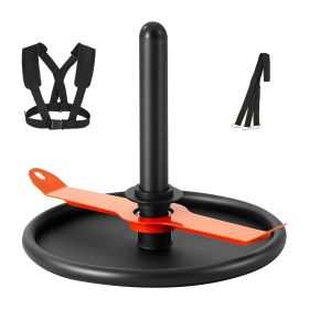 Weight Sled, Steel Power Sled, Fitness Strength Training Sleds for Athletic Exercise Speed Improvement, Workout Fitness Equipment with Harness (Color: Black, Support Rod Size: 2 inch)