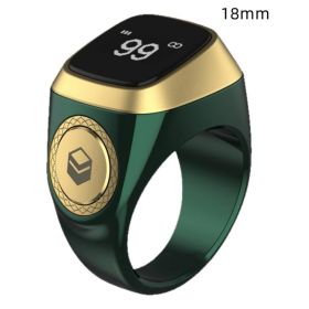 World's First Muslim Smart Ring With Tasbih Beads Function (Option: 18mm Green-USB)